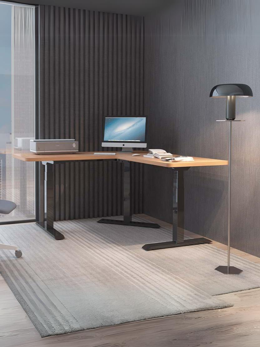 FlexiSpot E7T Trivo 三摩打L型電動升降桌 - IFCO Hong Kong