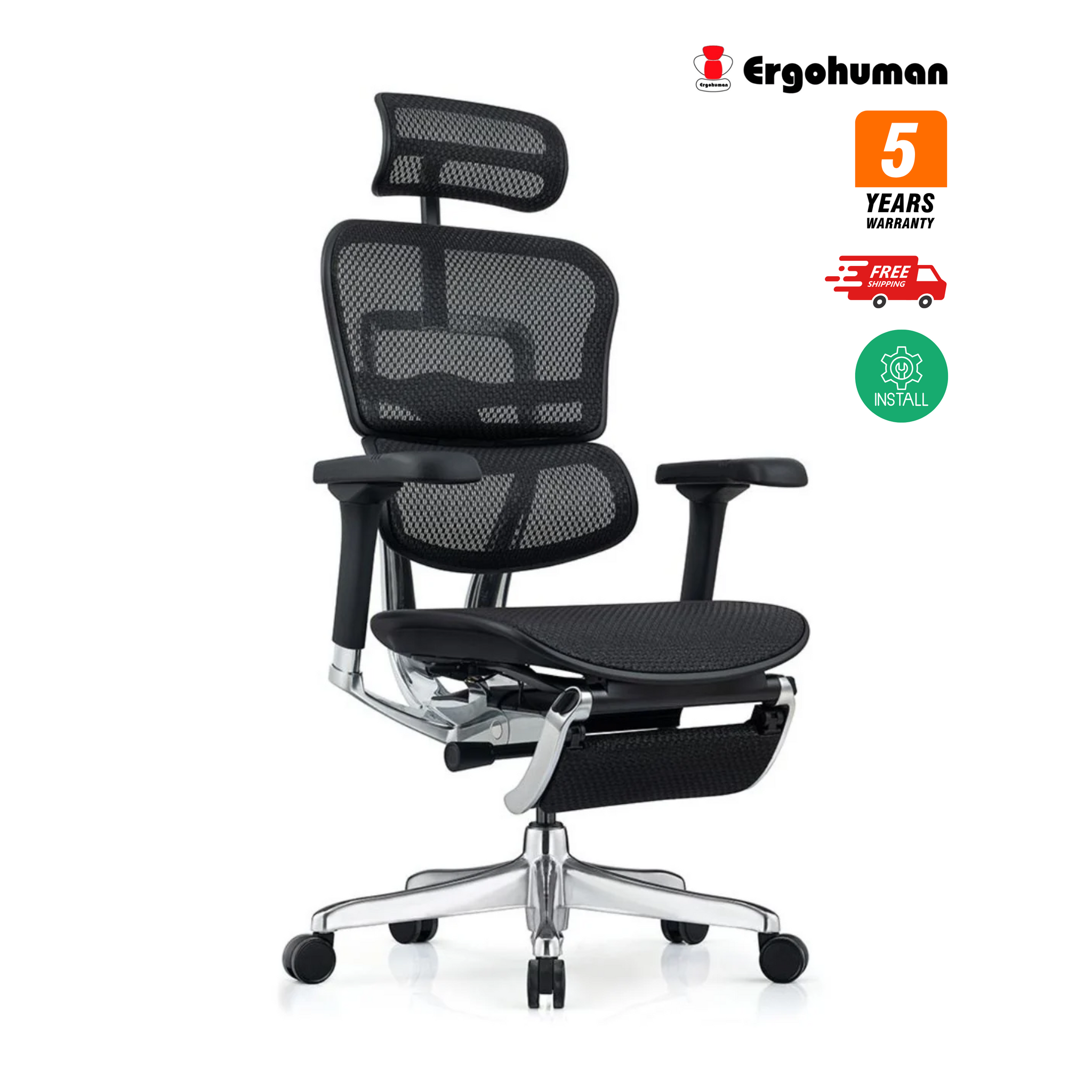 Ergohuman Elite 2.0 精英版 人體工學辦公椅