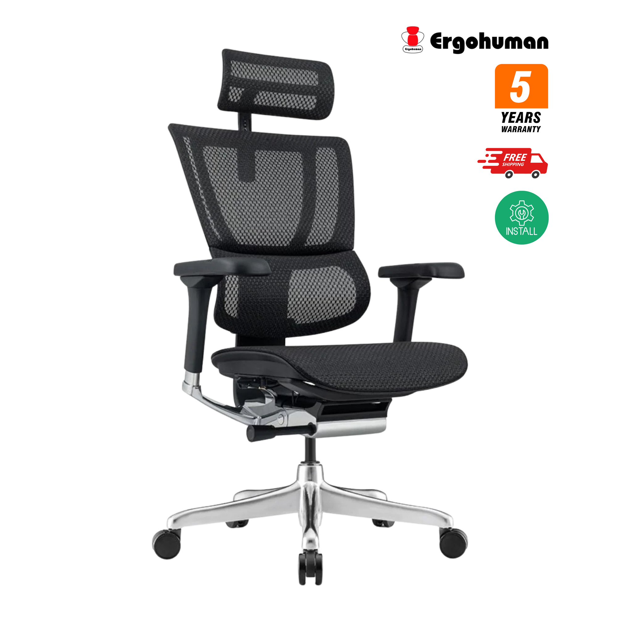 Ergohuman IOO Elite 2.0 Ergonomic Office Chair 