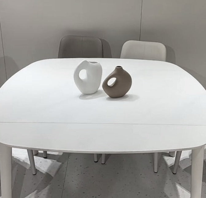 Displayed Cobie Tempered Glass Extendable Dining Table