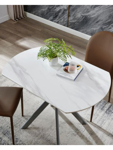 CHERYL Sintered Stone Round Extendable Dining Table