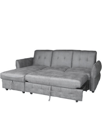 Olivia 3-Seater Leathaire Chaise Longue Sofa Bed
