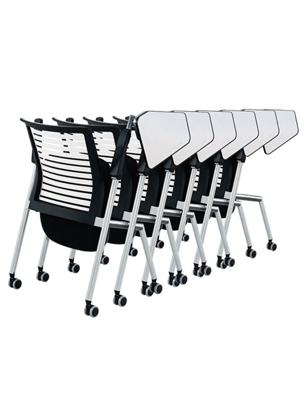Stackable Training Chair IFCO 香港人體工學專家 – Tino Stackable Training Chair With Wheels and Writing Board